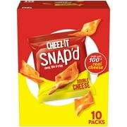 Cheez-It Snap'd Double Cheese Cheesy Baked Chips, Lunch Snacks, 10 Count