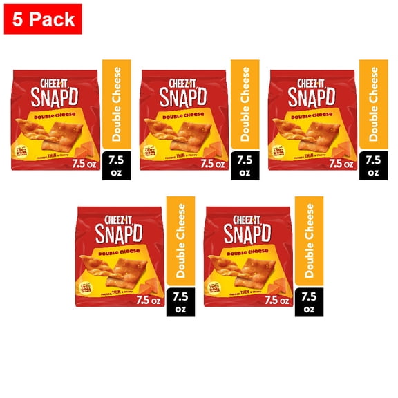 Cheez-It Snapd Double Cheese Crackers 7.5 oz - 5 Pack