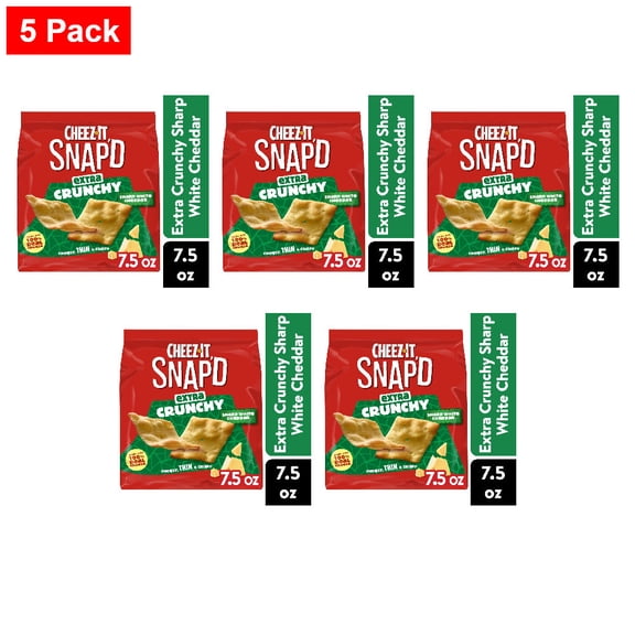 Cheez-It Snapd Sharp White Cheddar Cheese Crackers 7.5 oz - 5 Pack