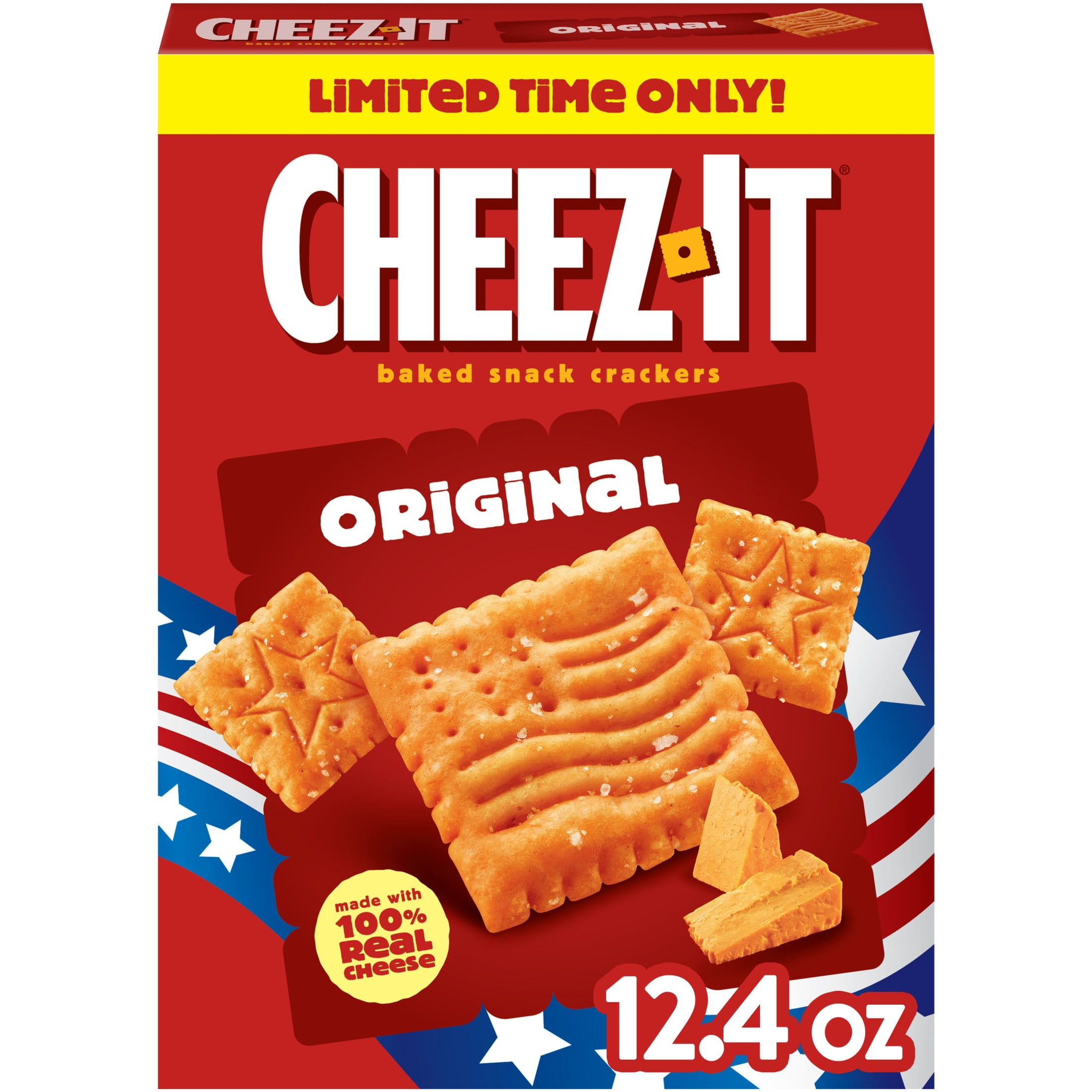 Cheez-It Original Baked Snack Crackers, July 4th Snacks, 12.4 oz