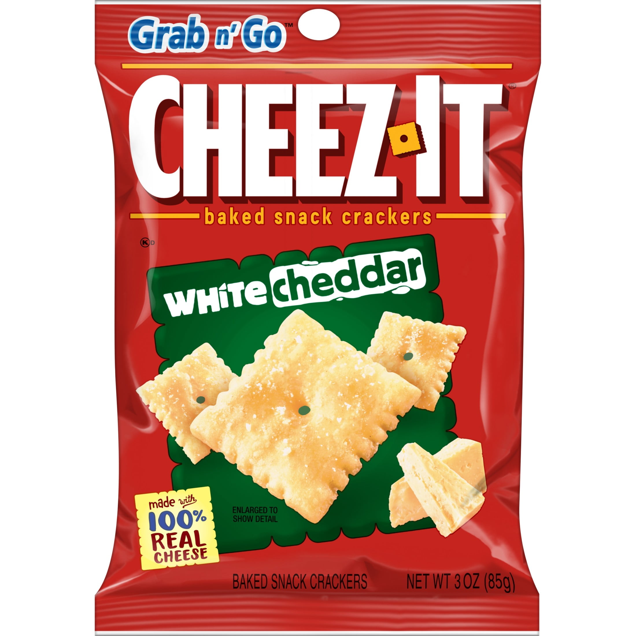 Cheez-It White Cheddar Baked Snack Cheese Crackers, 3 oz