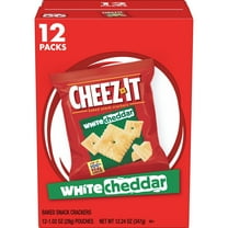 Cheez-It White Cheddar Baked Snack Crackers, Cheese Crackers, 12 Count