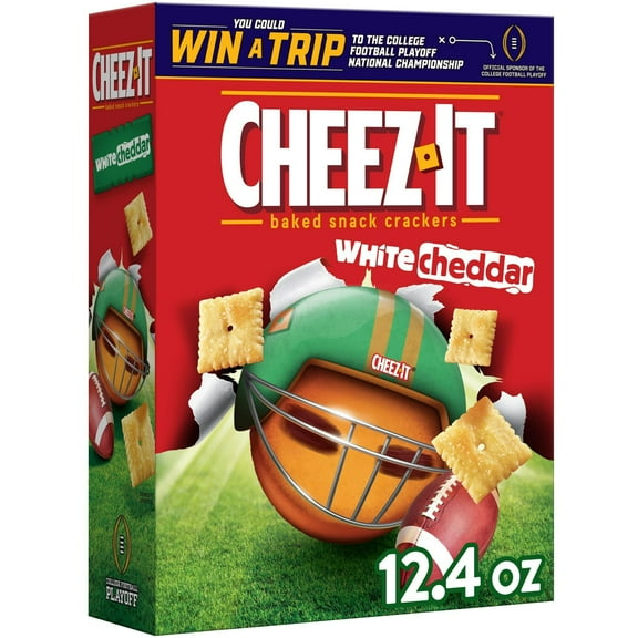 Cheez-It White Cheddar Cheese Crackers, Baked Snack Crackers, 12.4 oz (Pack of 6)