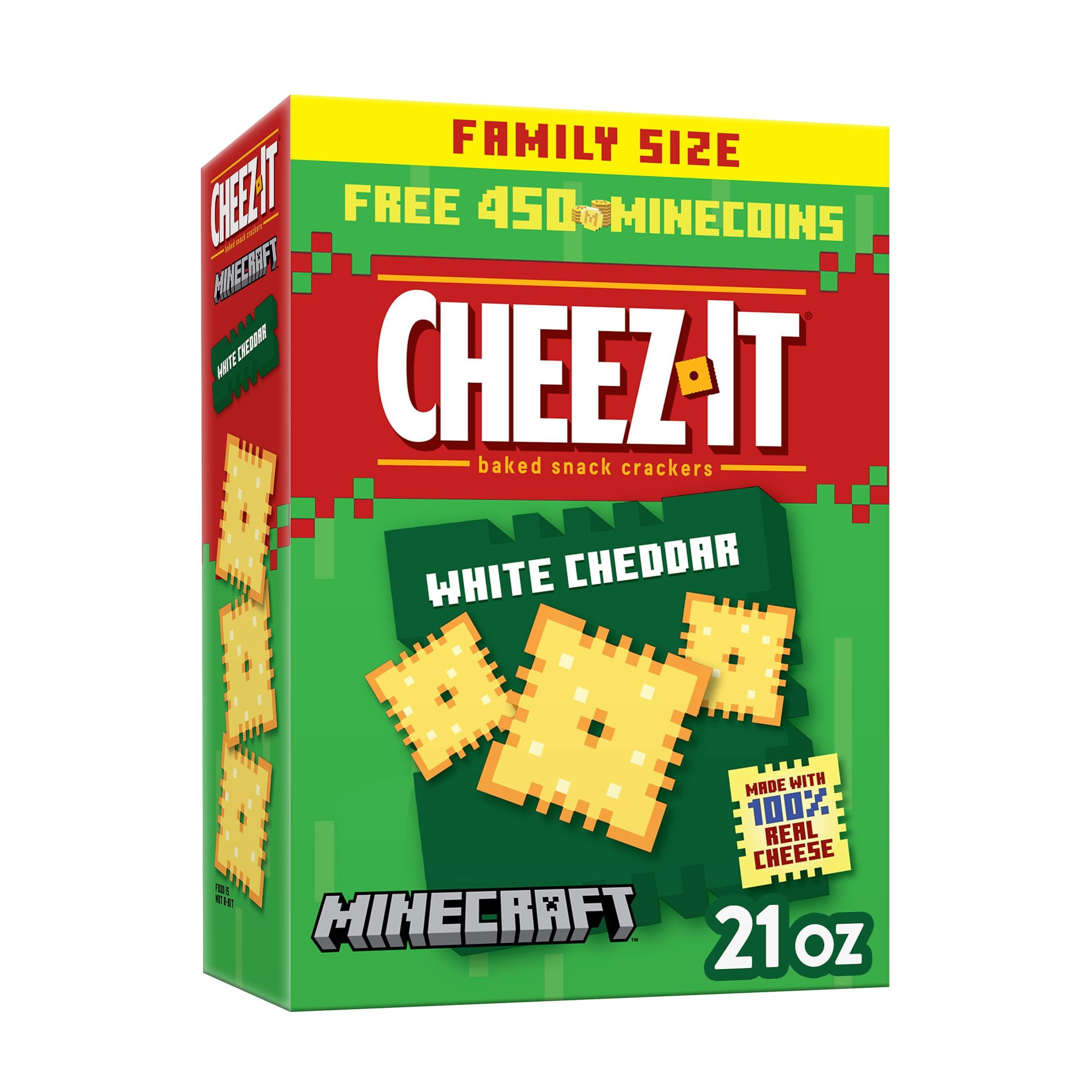 Cheez-It White Cheddar Cheese Crackers, Baked Snack Crackers, 21 oz