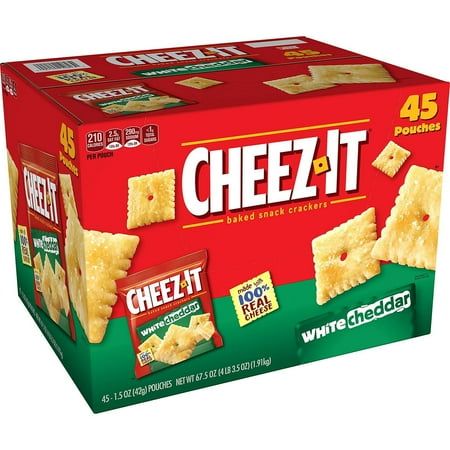 Cheez-It White Cheddar Snack Packs 45 Pouches, 1.5oz ea
