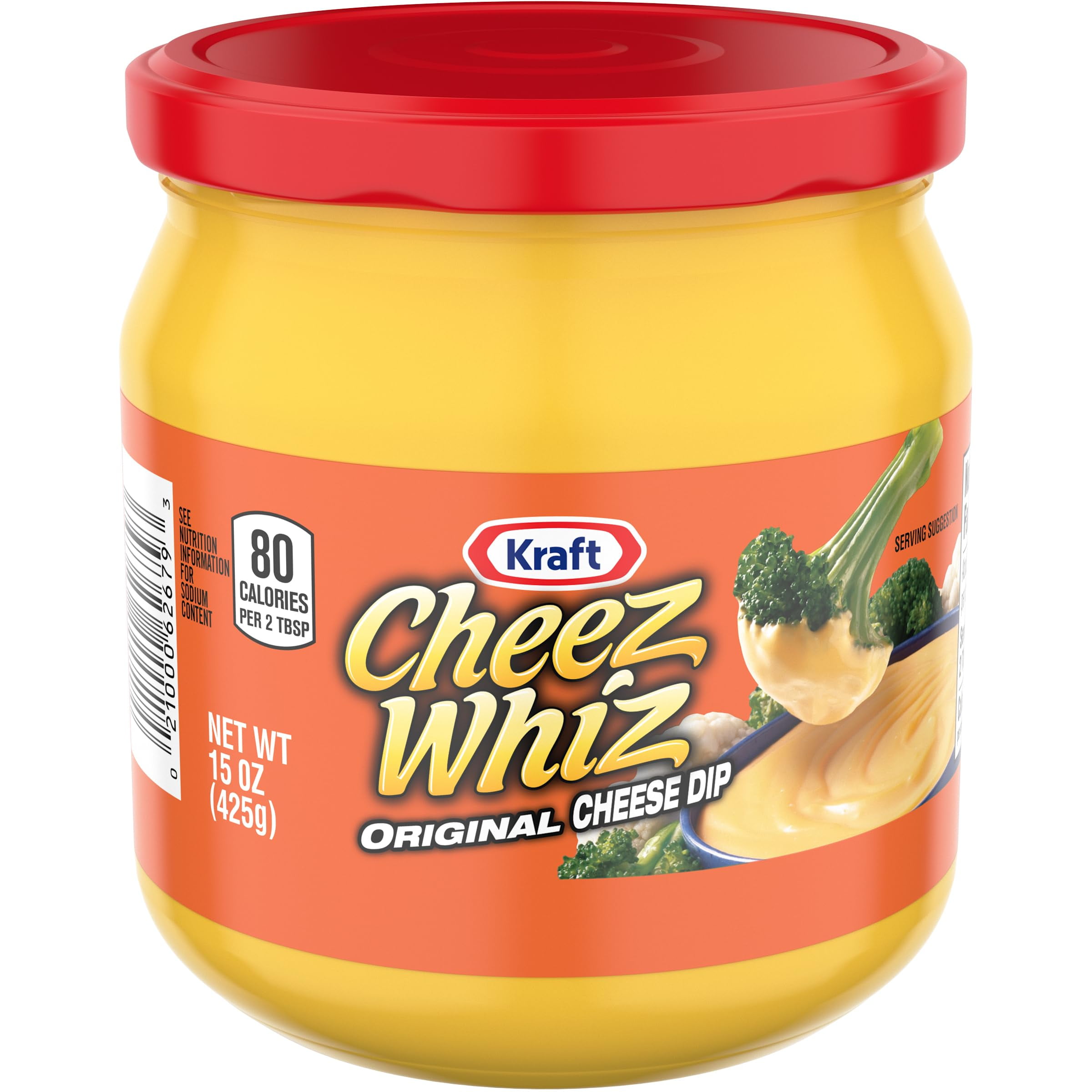 Cheez Whiz Original Cheese Dip, 15 Oz Jar Packaging May Vary - Pack of 2