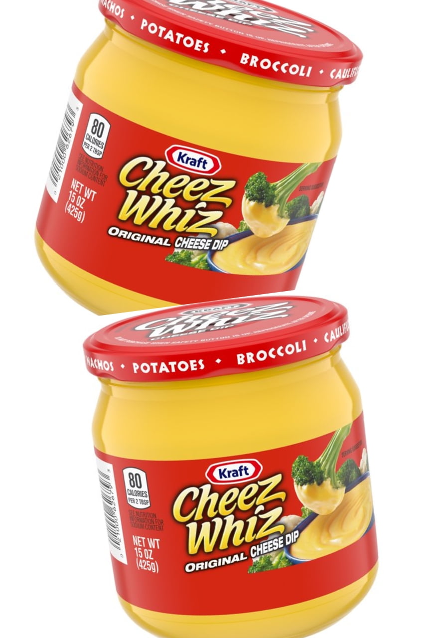 Cheez Whiz Original Cheese Dip, 15 oz Jar pack of 2