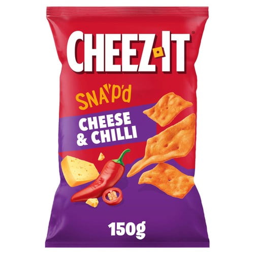 Cheez-it SNAP'D Cheese & Chilli 150g, British Import (Pack of 3)