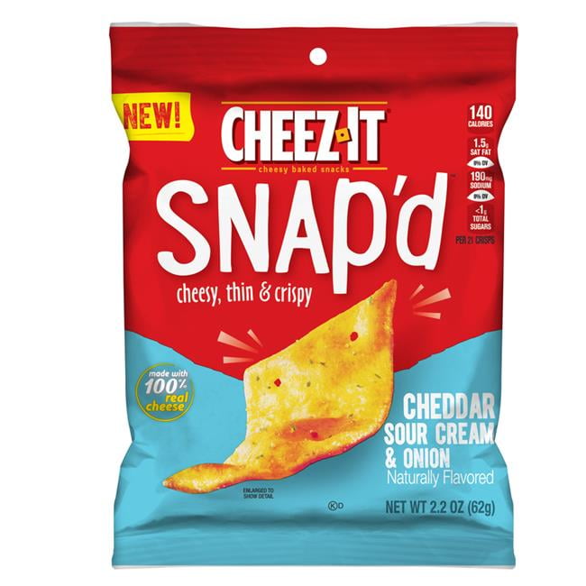 Cheeze-It  2.2 oz Bagged Snapd Cheddar Sour Cream & Onion Chips - Pack of 6