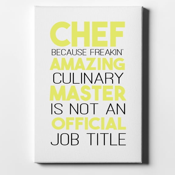 Chef Amazing Culinary Master - 8" x 10" - Decorative Canvas Wall Art - White Edge - 5/8" Gallery Wrapped