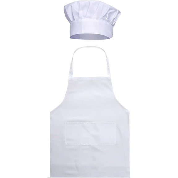 Chef Apron Hat Set Adjustable Apron with Butcher Hat Baker Costume for Men and Women