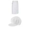 thumbnail image 1 of Chef Apron Set Chef Hat And Adult Adjustable restaurant house kitchen White Apron, 1 of 10