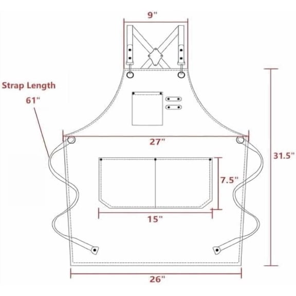 Chef Aprons for Men Women with Large Pockets, Cotton Canvas Cross Back Heavy Duty Adjustable Work Apron, Size M to XXL (Beige)