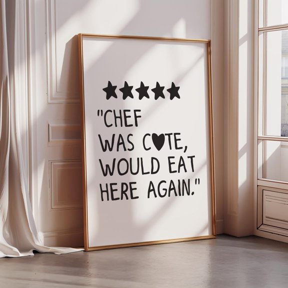 Chef Art Print Kitchen Quote (