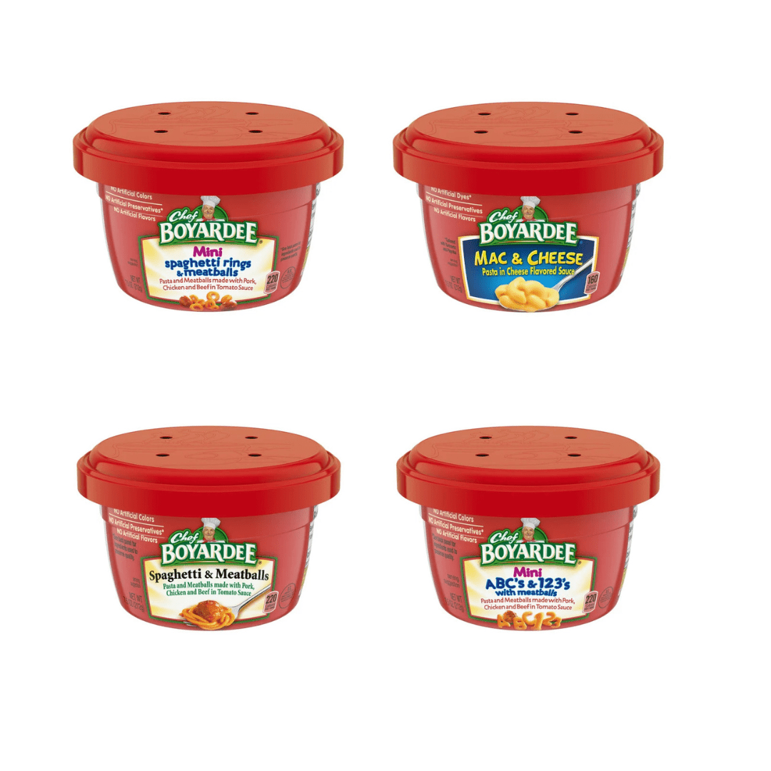 Chef Boyardee 7.5 oz Microwave Meals – 12-Bowl Variety Pack of Classic ...