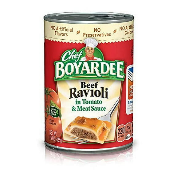 Chef Boyardee, Beef Ravioli Can, 15 oz (Pack of 6)