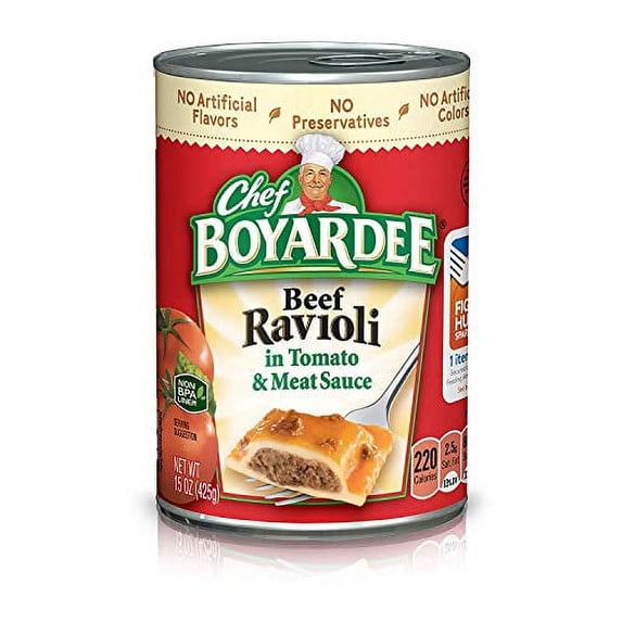 Chef Boyardee, Beef Ravioli Can, 15 oz (Pack of 6)