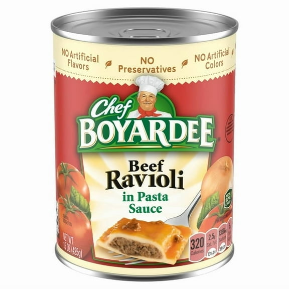 Chef Boyardee Beef Ravioli in Pasta Sauce Ready-to-Eat Meal 15 oz Can (Pack of 3)