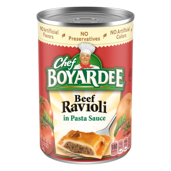 Chef Boyardee Beef Ravioli in Pasta Sauce, Ready-to-Eat Meal, 40 oz Can