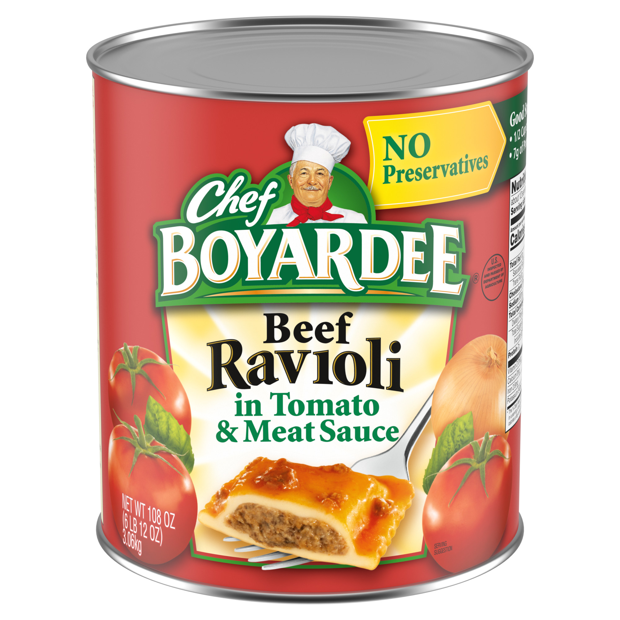 Chef Boyardee Beef Ravioli in Tomato and Meat Sauce, Microwave Pasta, 108 oz - image 1 of 7