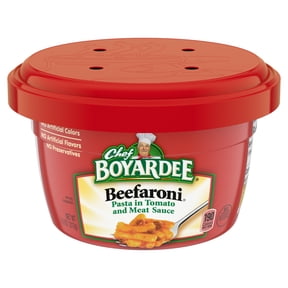 Chef Boyardee Beefaroni, Pasta in Tomato and Meat Sauce, Microwavable Meal, 7.5 oz. Bowl