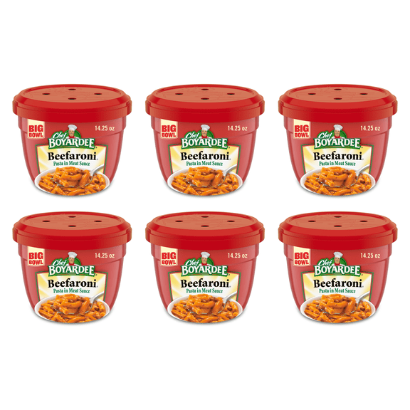 Chef Boyardee Beefaroni, Pasta in Meat Sauce, 14.25 oz (Pack of 6)