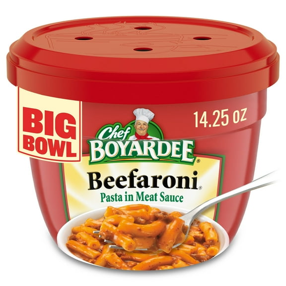 Chef Boyardee Beefaroni in Meat Sauce, Mircowavable Meal, 14.25 oz. Bowl