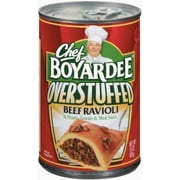 Chef Boyardee, Big Beef Ravioli, Overstuffed, 15oz Can (Pack of 6)