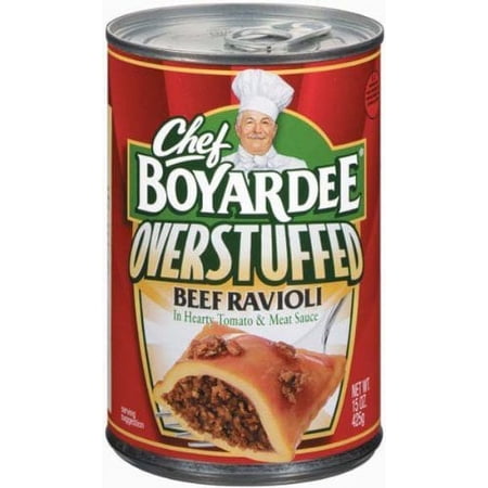 Chef Boyardee, Big Beef Ravioli, Overstuffed, 15oz Can (Pack of 6)