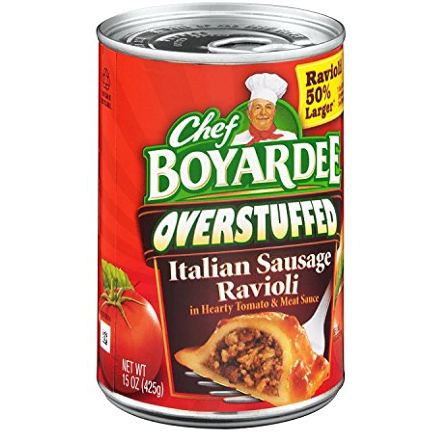 Chef Boyardee Overstuffed Italian Sausage Ravioli 15oz Can 6 Pack 0907