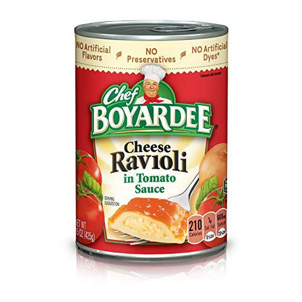 Chef Boyardee Cheese Ravioli in Tomato Sauce, 15 oz, 12 Pack - Walmart.com