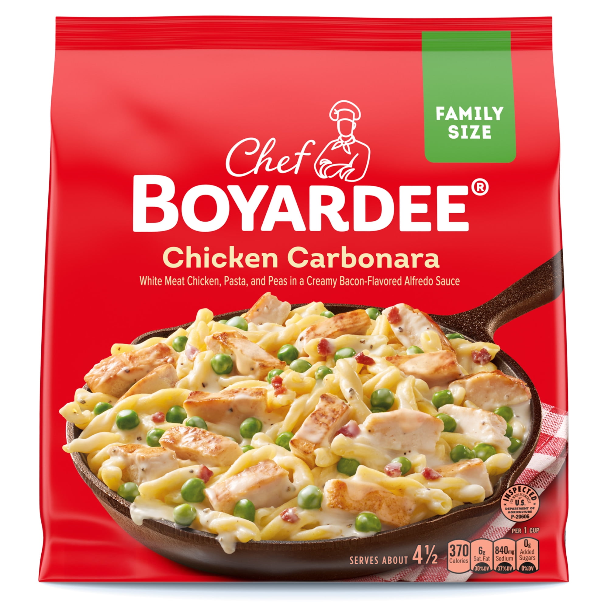 Chef Boyardee Chicken Carbonara, Family Size Skillet Meal, Frozen Meal, 40 oz. (frozen)