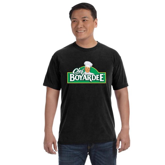 Chef Boyardee Food Men's Black COMFORT COLOR T-SHIRT, for men & women, up to size 4XL