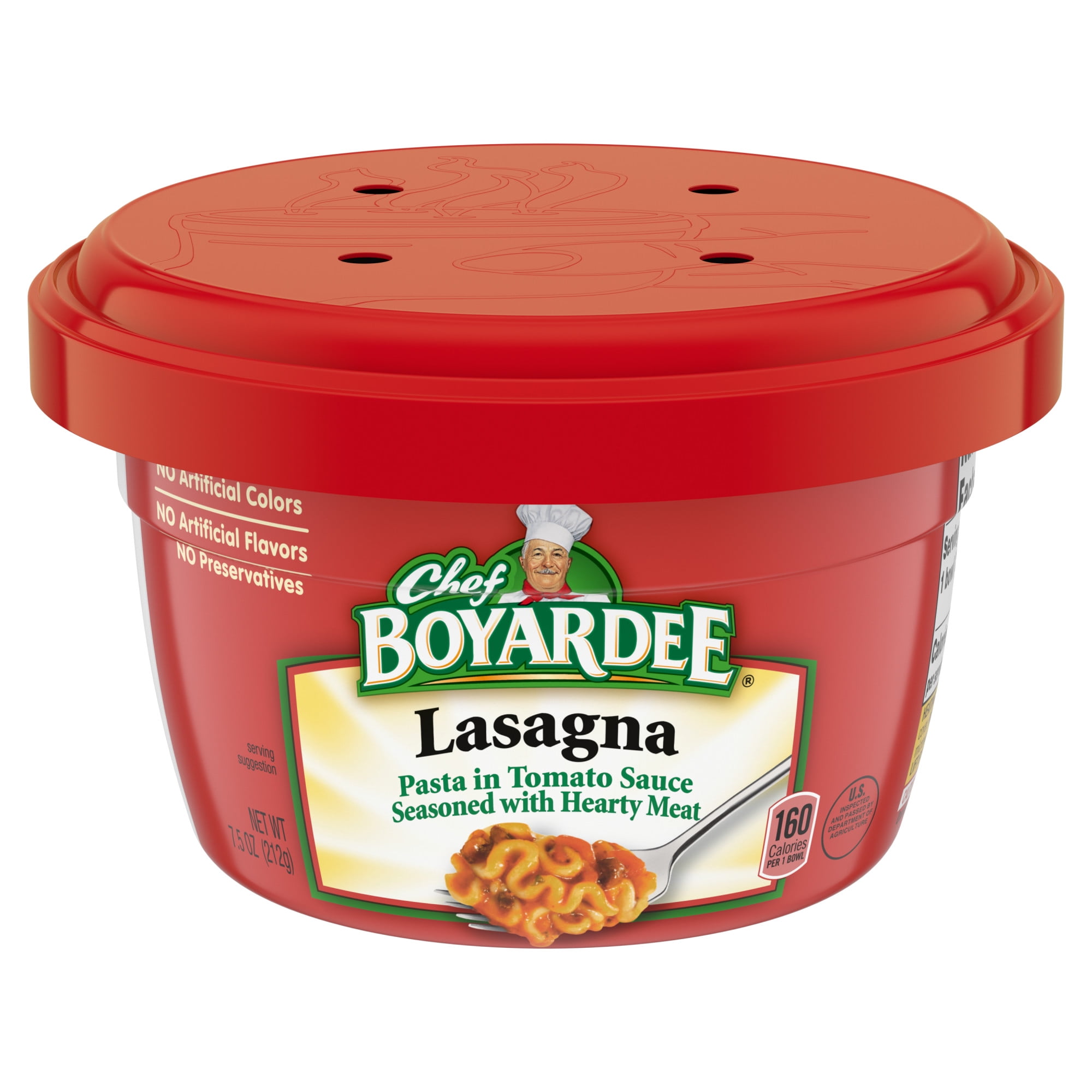 Chef Boyardee Lasagna, Microwave Pasta, 7.5 oz Bowl