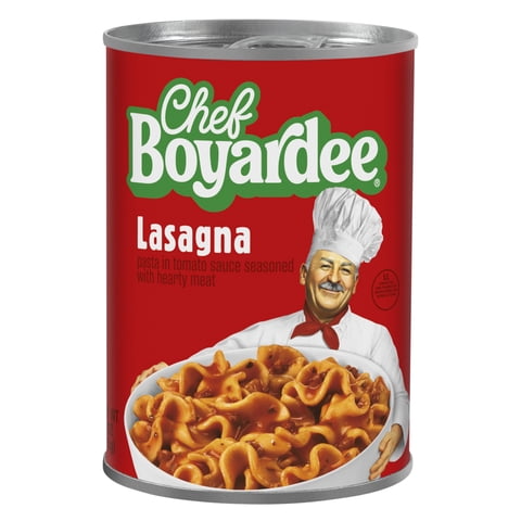Chef Boyardee Lasagna in Tomato Sauce Seasoned with Meat, Ready-to-Eat Meal, 15 oz. Can