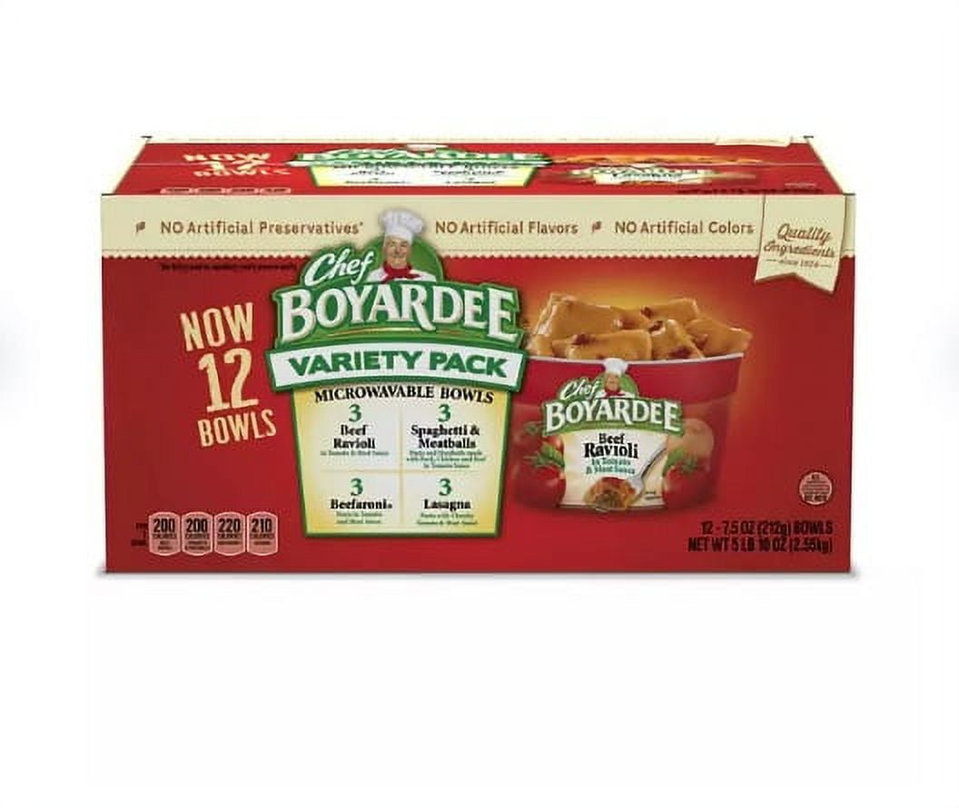 Chef Boyardee Microwavable 7.5 oz Variety Pack 12 ct