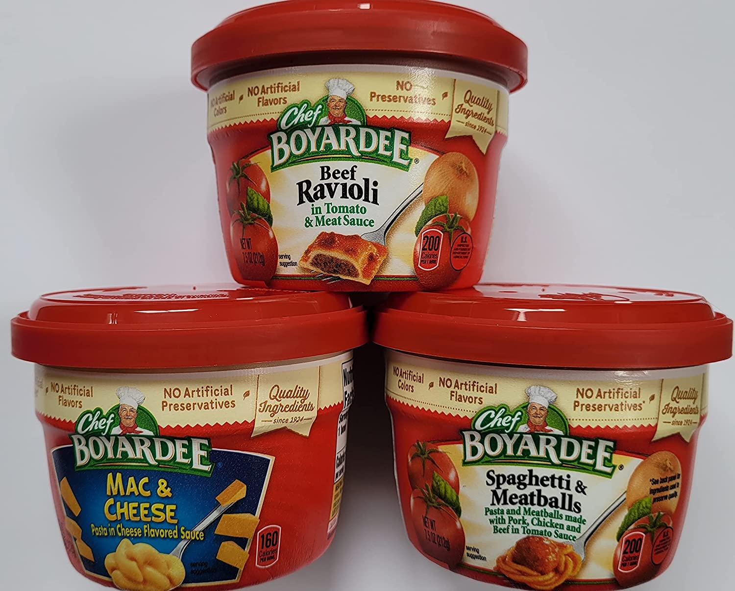 Chef Boyardee Microwavable Bowls VARIETY PACK Beef Ravioli, Mac