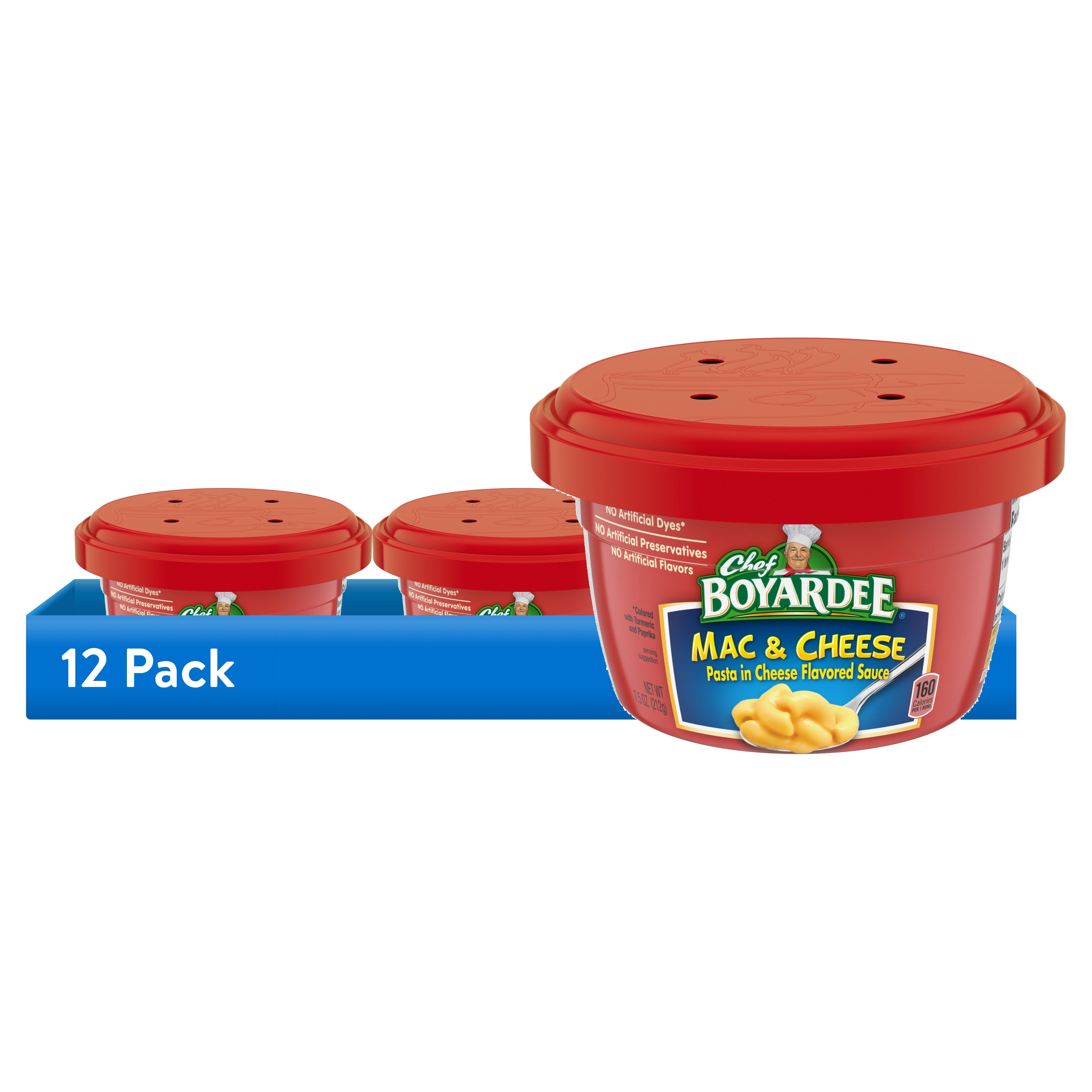 (12 pack) Chef Boyardee Mac and Cheese, Microwavable Meal, 7.5 oz. Bowl