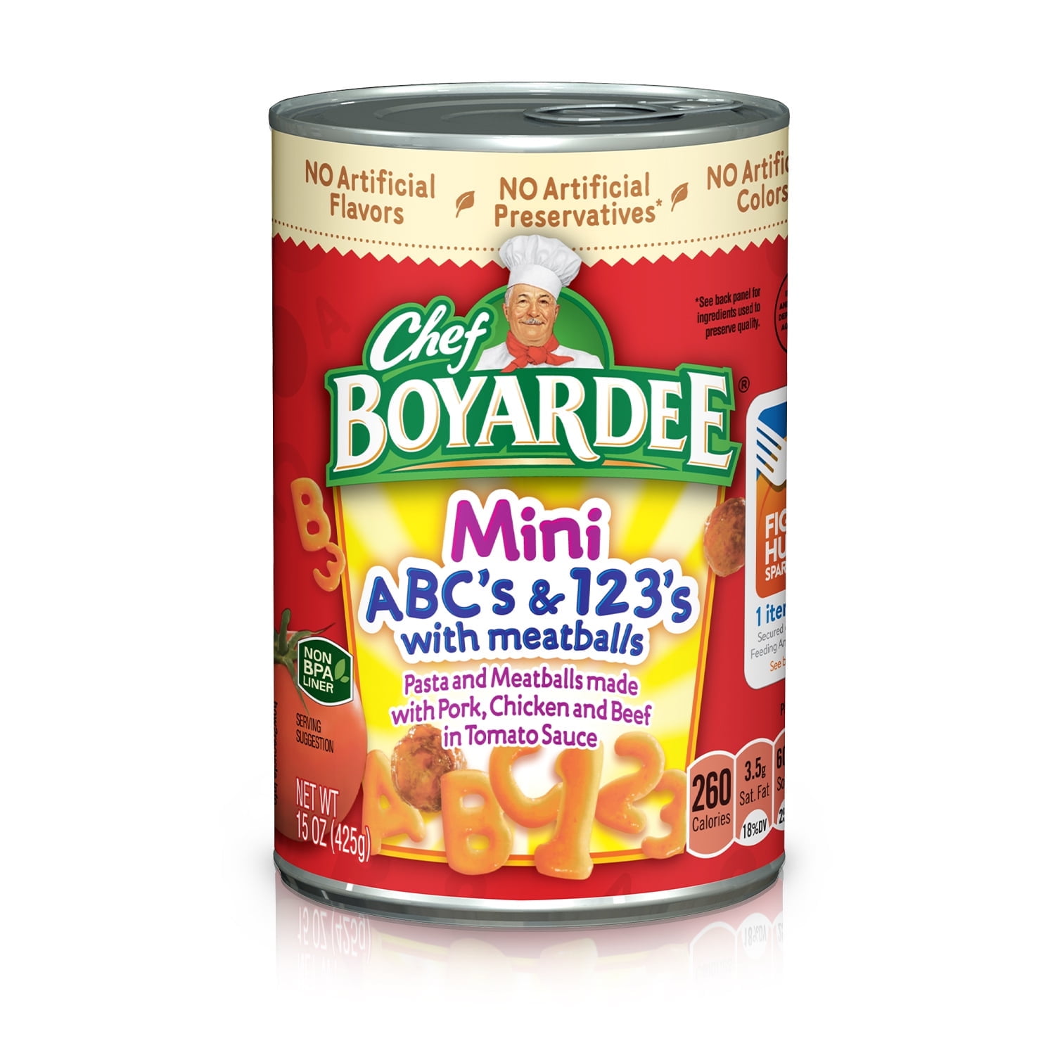 Chef Boyardee Mini ABC's and 123's with Meatballs, 15 oz (Pack of 8)