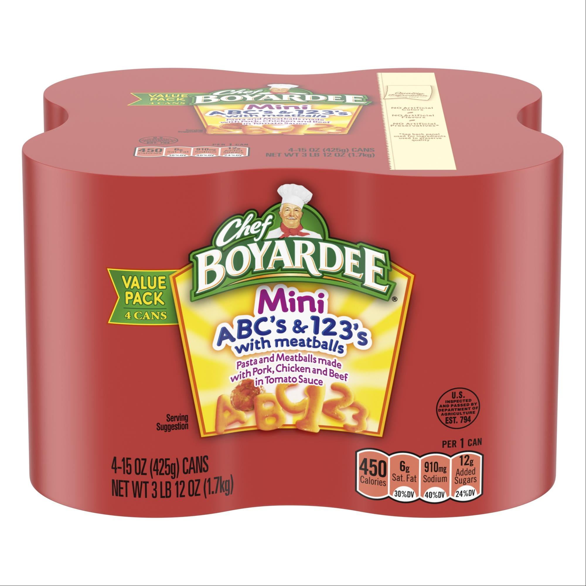 Chef Boyardee Mini ABCs and 123s with Meatballs, 4 Nepal | Ubuy