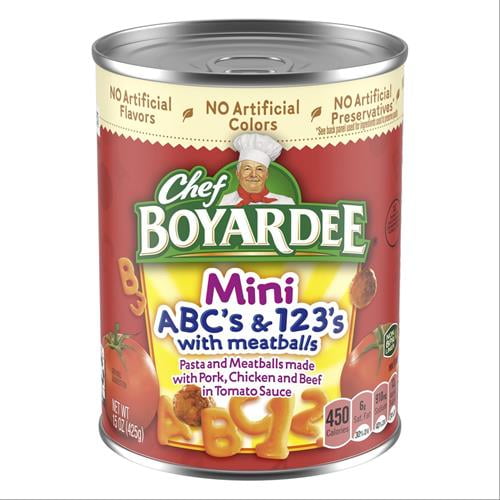Chef Boyardee Mini-Bites Abcs & 123S With Meatballs, 15 Oz, 1 Count
