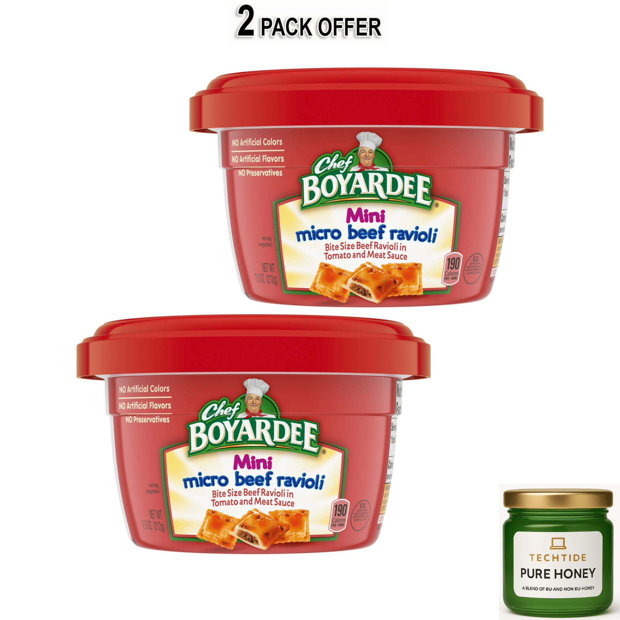 Chef Boyardee Mini Micro Beef Ravioli in Tomato and Meat Sauce ...