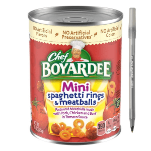 Chef Boyardee Mini Spaghetti Rings and Meatballs in Tomato Sauce, Ready-to-Eat Meal, 15 oz Can