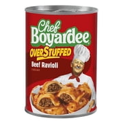 Chef Boyardee Overstuffed Beef Ravioli in Pasta Sauce, Ready-to-Eat Meal, 15 oz. Can