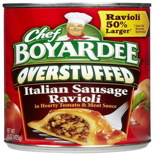 Chef Boyardee Overstuffed Italian Sausage Ravioli, 15 Oz - Pack of 2