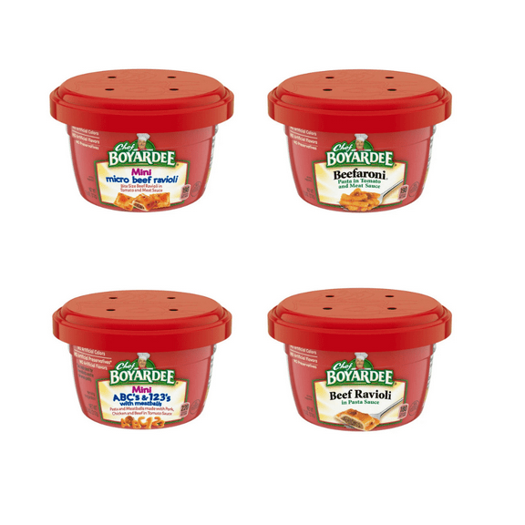 Chef Boyardee Quick-Serve Pasta Bowl Sampler 12 Variety Pack, 7.5 oz Ready Meals