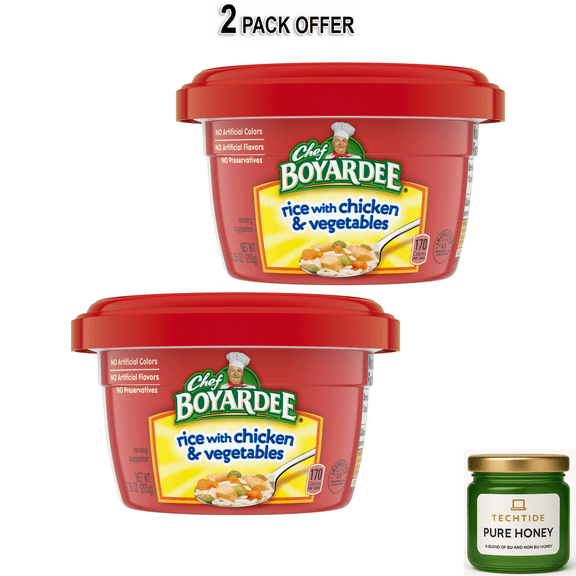 Chef Boyardee Rice with Chicken & Vegetables, Microwavable Meal, 7.25 oz. Bowl