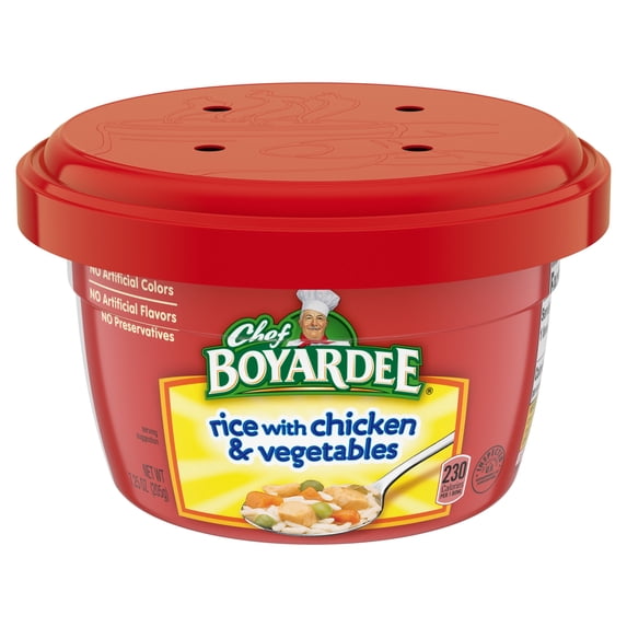Chef Boyardee Rice with Chicken and Vegetables, Microwavable Bowl, 7.25 oz (Pack of 8)