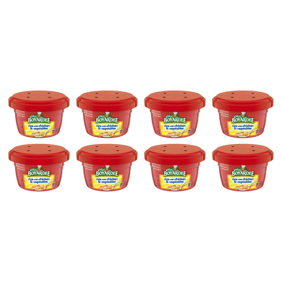 Chef Boyardee Rice with Chicken and Vegetables, Microwavable Bowl, 7.25 oz (Pack of 8)