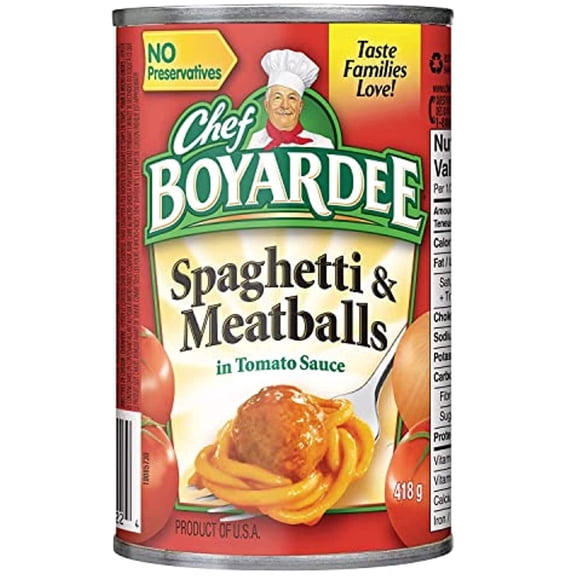 Chef Boyardee Spaghetti & Meatball, 15 Oz Can (Pack Of 16)